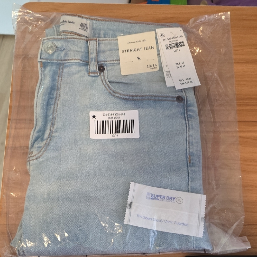 abercrombie kids Light Blue Straight Jeans